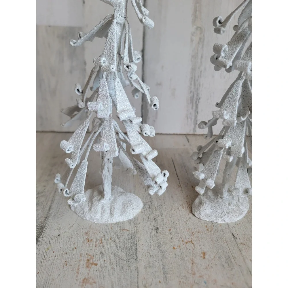 Pacific rim white glitter Xmas tree star Unique Home decor pine set figure